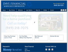 Tablet Screenshot of davefinancial.com